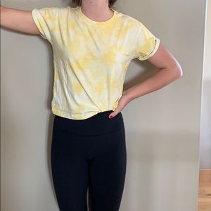 PacSun Yellow tie dye shirt